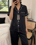 Mango Women's Night Suit Set, Black