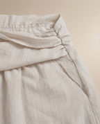 Mango Wide-Leg Linen Blend Pants, Beige