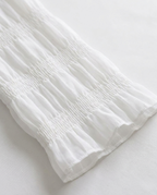 Lightweight Pleated Cardigan, White