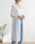 Chiffon Wrap Kimono, White